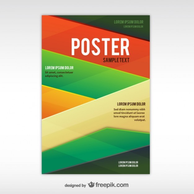 Geometric Abstract Poster Template Vector Free