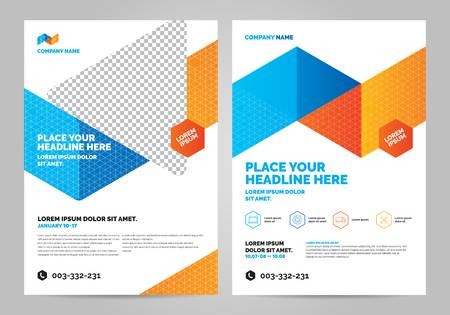 Geometry Colorful Brochure Layout Template Cover Design Background