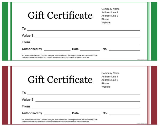 Get A Free Gift Certificate Template For Microsoft Office
