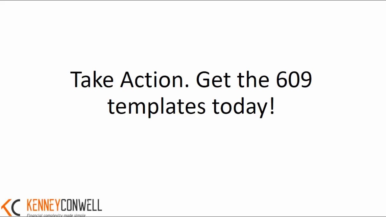 Get The Section 609 Templates Today YouTube Credit