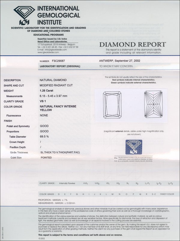 Gia Certificate Template Sample Diamond Grading Certificates From