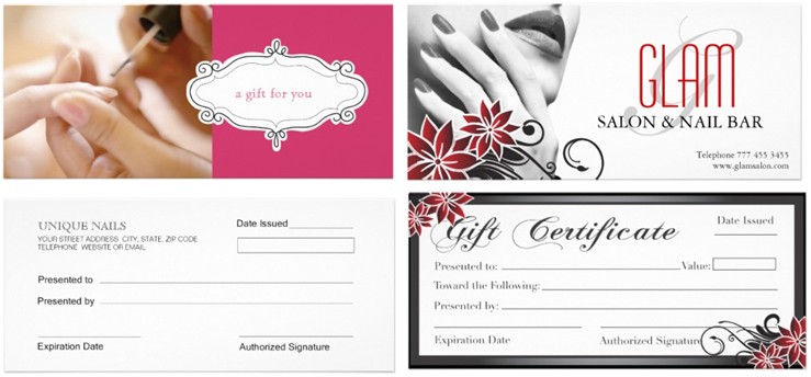 Gift Cards For Nail Salons Salon Best Nails 2018 Certificate Template Free