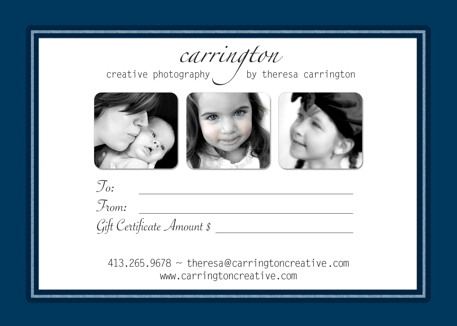 Gift Ideas Carrington Creative Photography Blog Certificate
