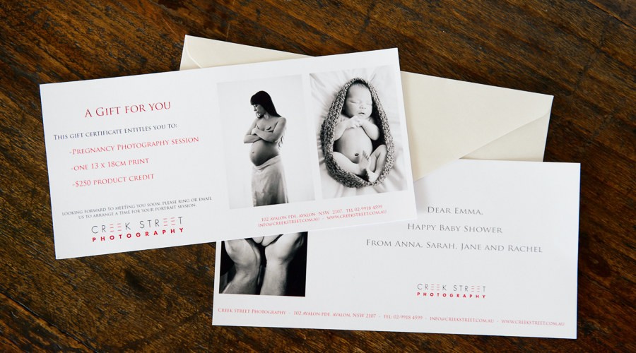 Gift Voucher And Certificate For Portrait Newborn Baby Photography