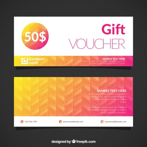 Gift Voucher Template Vector Free Download Certificate Ai