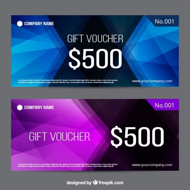 Gift Voucher Templates Vector Free Download Certificate Template Ai