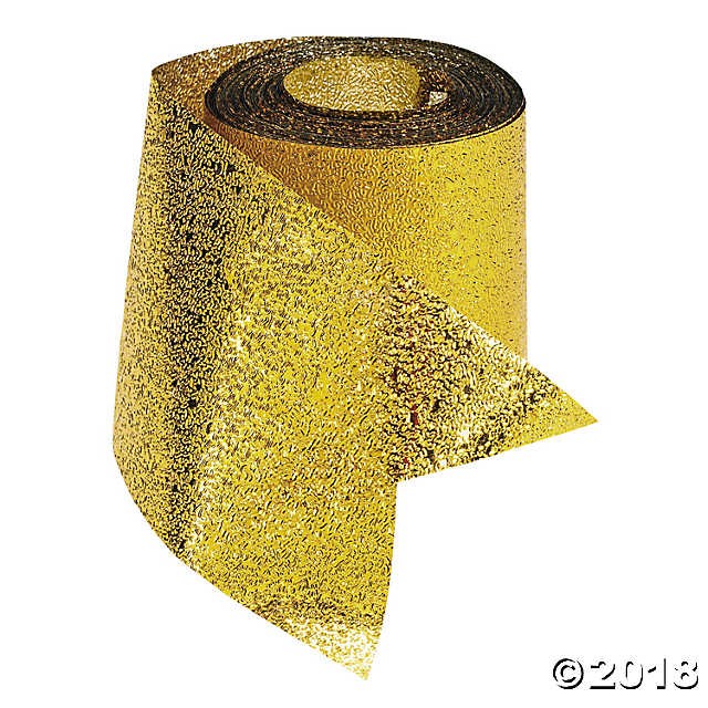 Gold Crackle Foil Streamers