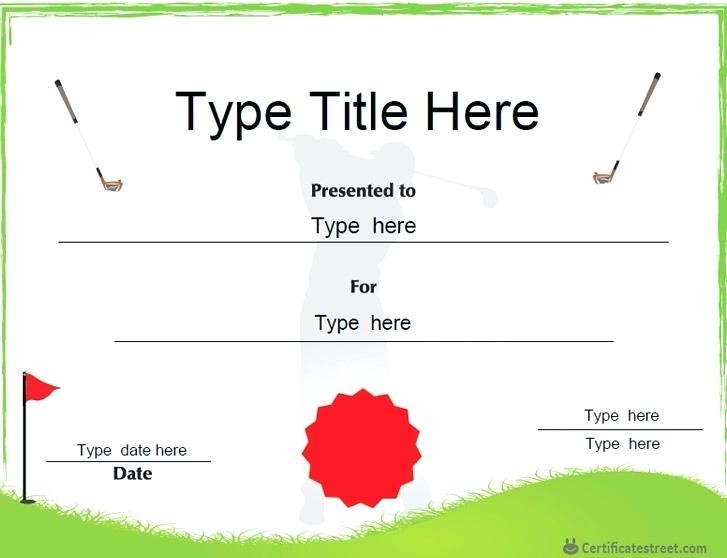 Golf Handicap Certificate Templates For Word Awesome Collection Template