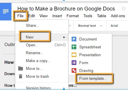 Google Docs Tri Fold Brochure Org Double Sided Template
