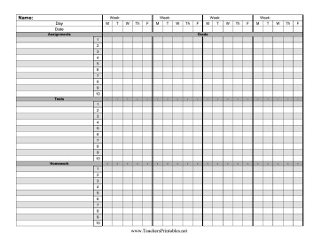 Grade Book Paper One Student Free Printable Gradebook Sheets For Teachers
