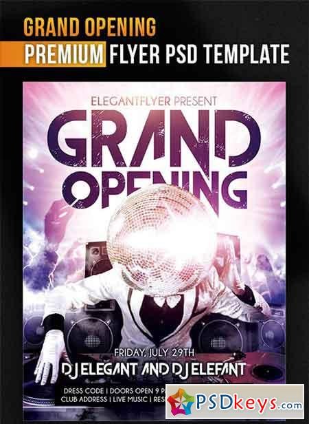Grand Opening Flyer PSD Template Facebook Cover Free Download Psd