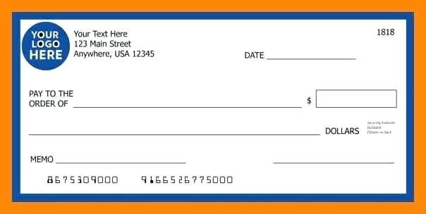 Great Big Check Template Free Pictures Large Presentation