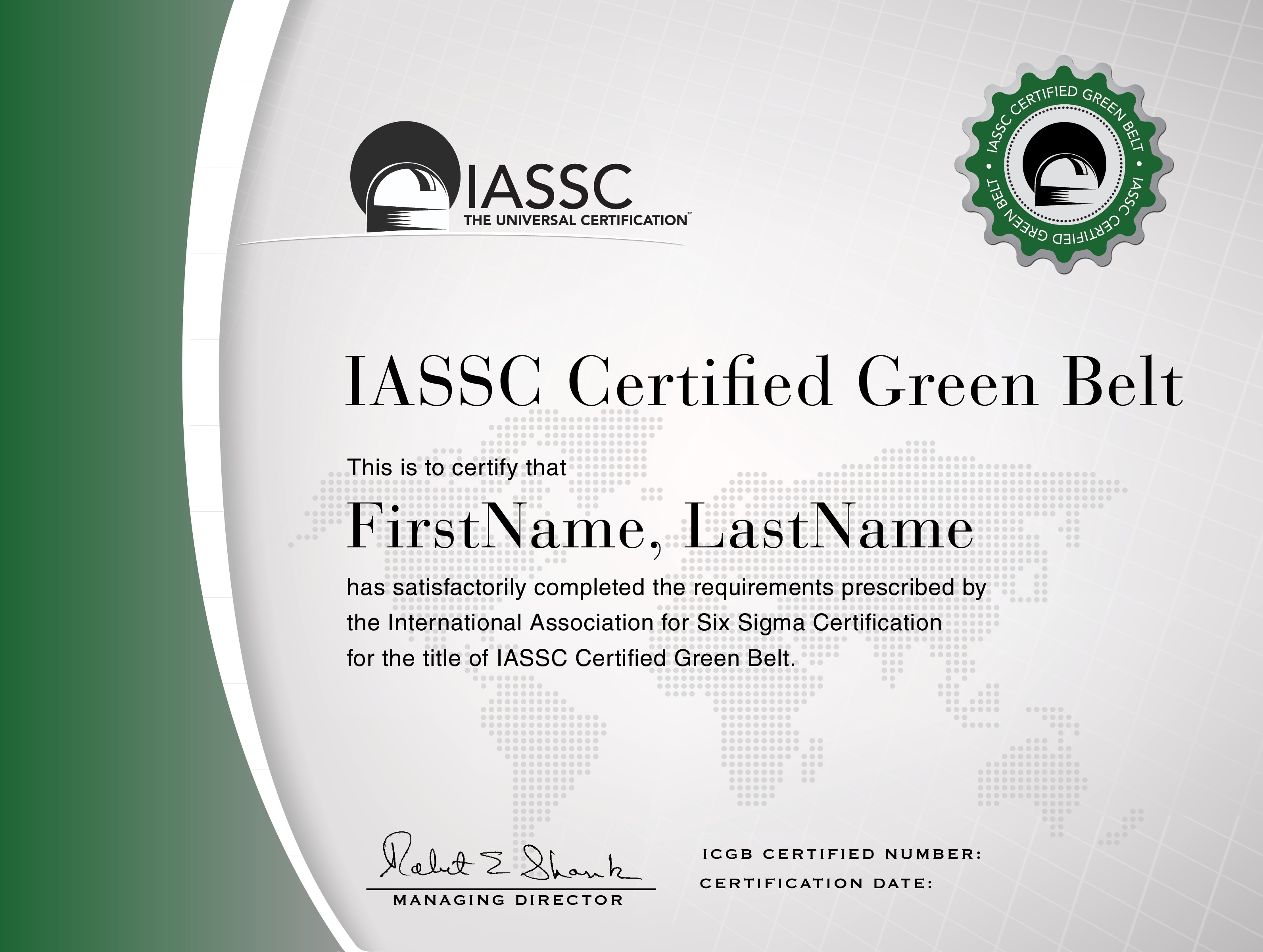Green Belt Certification Project Management Pinterest Lean Six Certificate