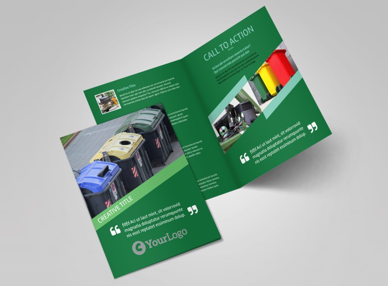Green Recycling Service Brochure Template MyCreativeShop Free