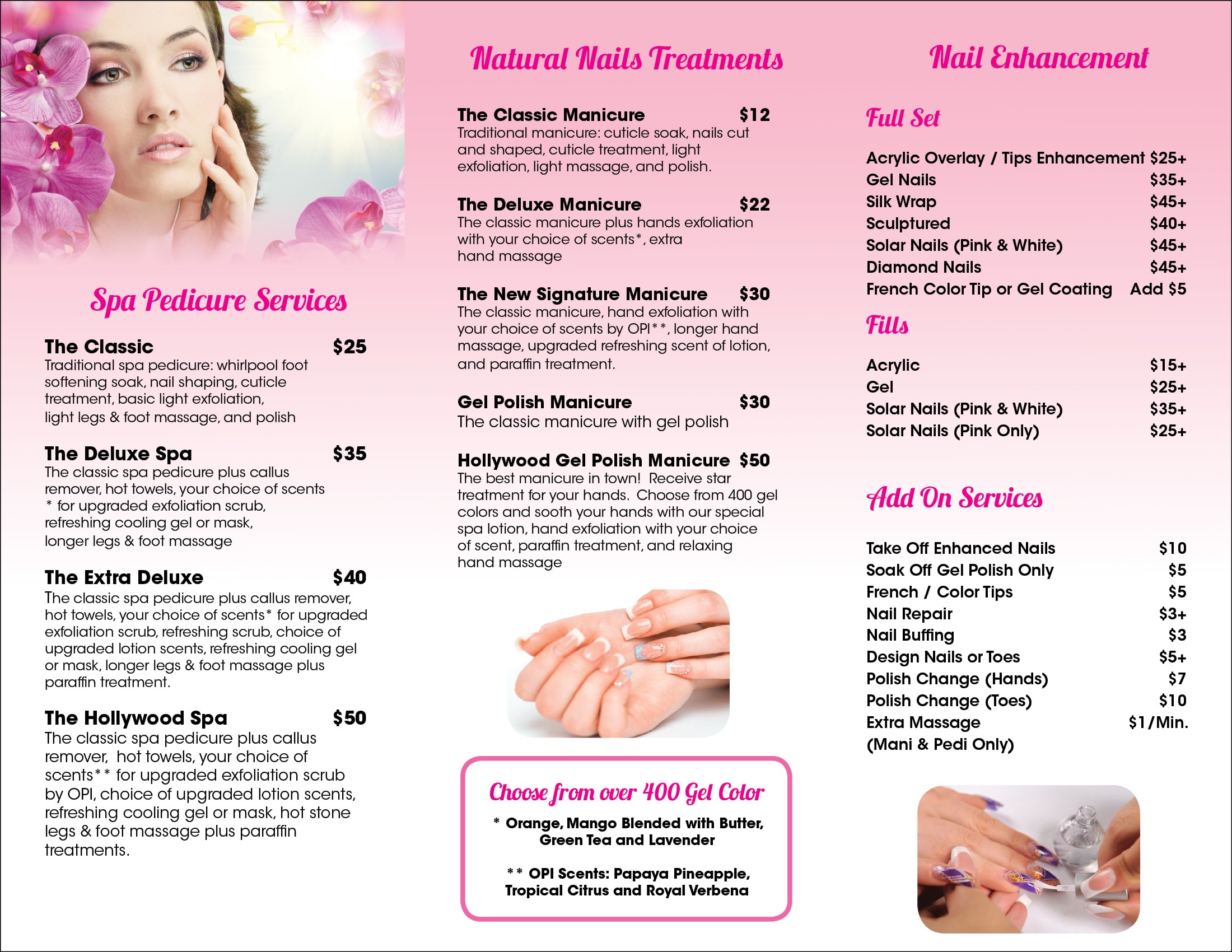 Hair Nail Spa Printing Salon Brochure
