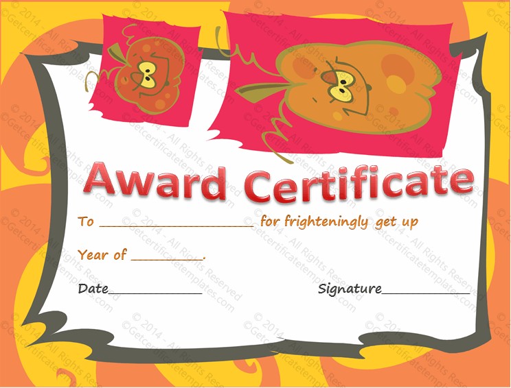 Halloween Award Ukran Agdiffusion Com Certificates To Download
