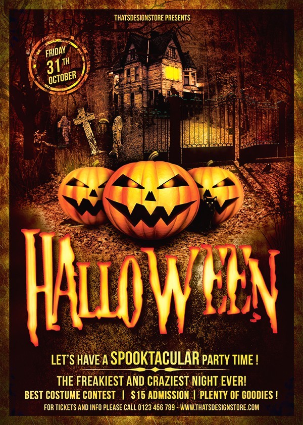 Halloween Flyer Template Download Stackeo Me Psd