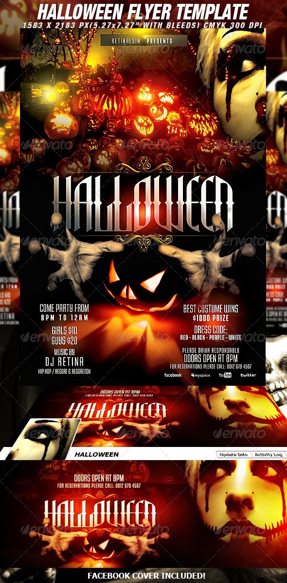 Halloween Flyer Template Fb Cover By Mexelina GraphicRiver