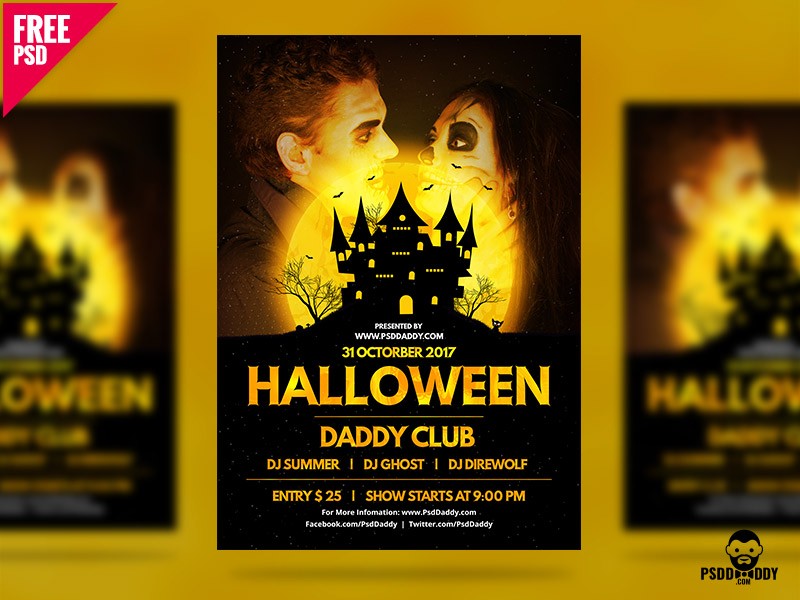 Halloween PSD Flyer Template By Mohammed Shahid Dribbble Psd Download