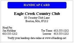 Handicap Manager For Windows Cards Certificate Golf Template