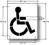 Handicap Parking Stencils Handicapped Space Template