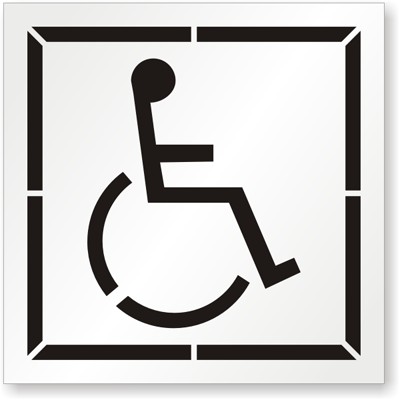 Handicap Stencil And Wheelchair Signs Template