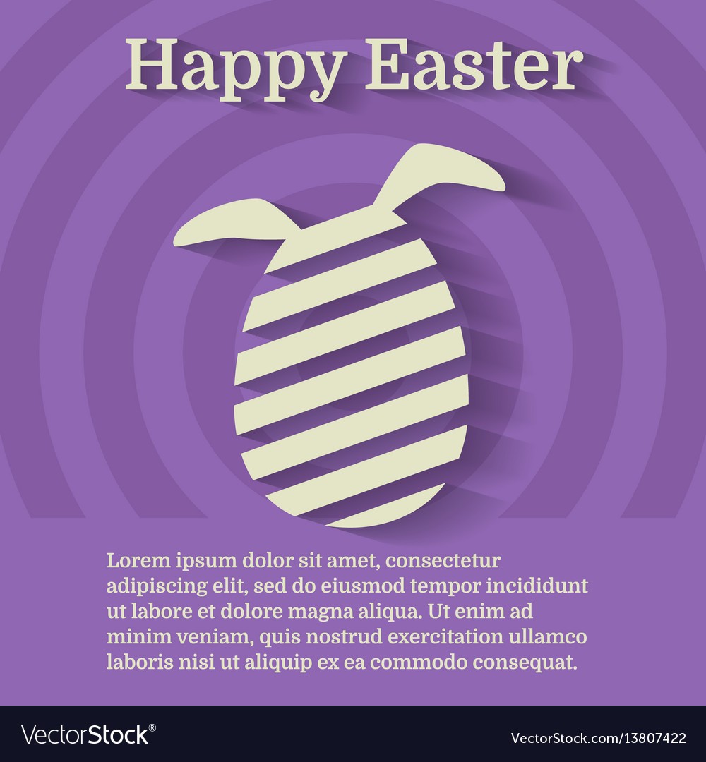 Happy Easter Gift Card Template Royalty Free Vector