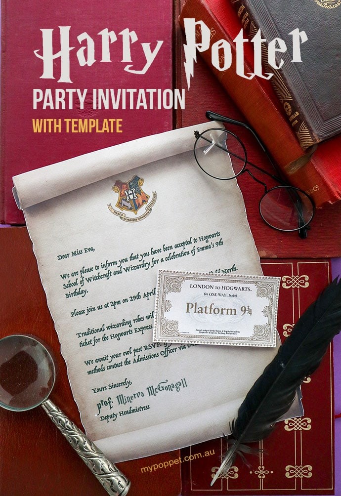 Harry Potter Party Invitation Template Hogwarts Acceptance Letter Make Your Own Diploma