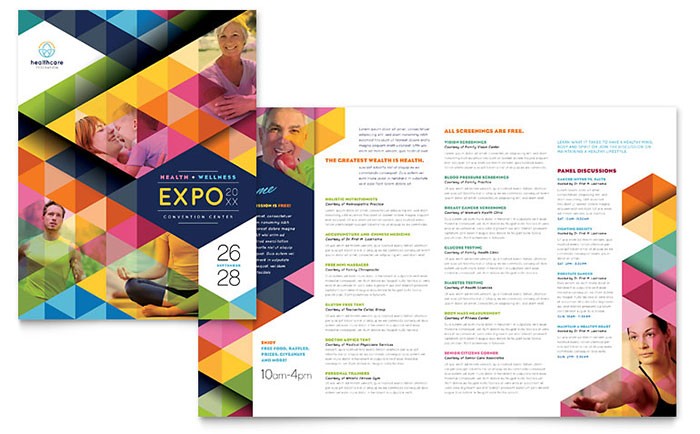 Health Fair Brochure Template Design
