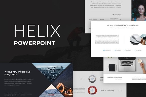 Helix PowerPoint Presentation Templates Creative Market Powerpoint Ideas