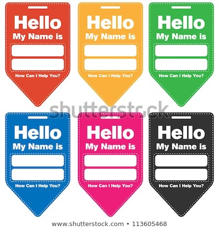 Hello My Name Cards Template Stock Vector Royalty Free 113605468