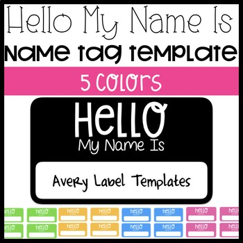 Hello My Name Is Avery Label Tag Template By Thrills And Frills Tags