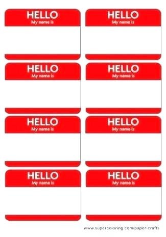 Hello My Name Is Badge Template Theworldtome