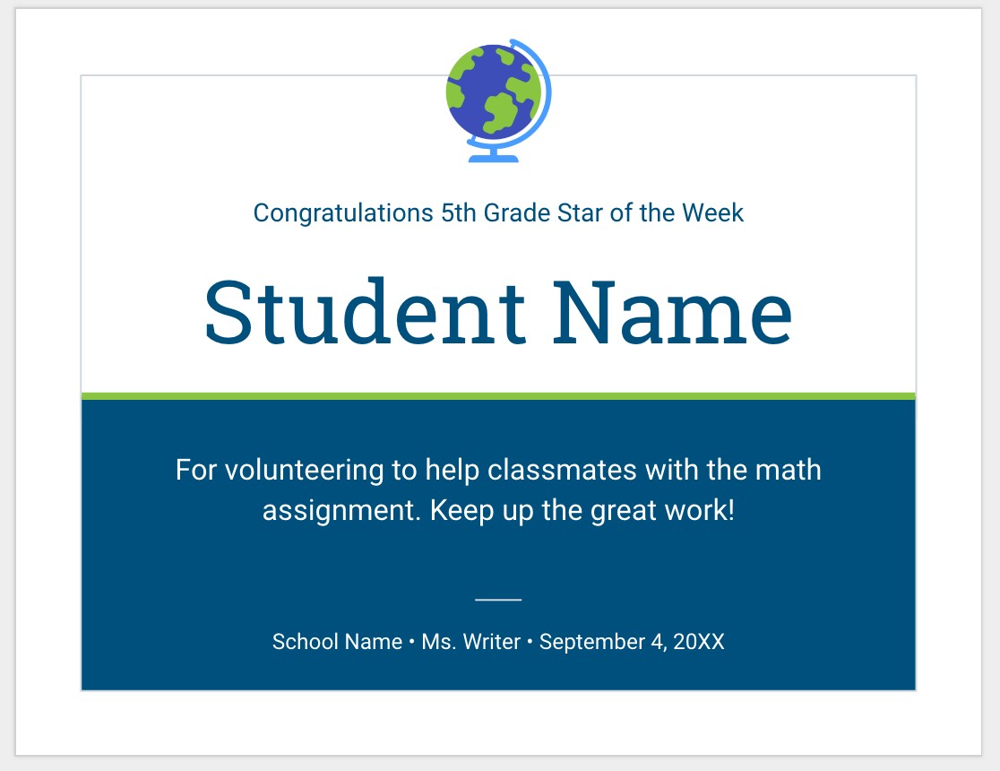 Here Is A Wonderful Google Drive Template For Creating Students Certificate
