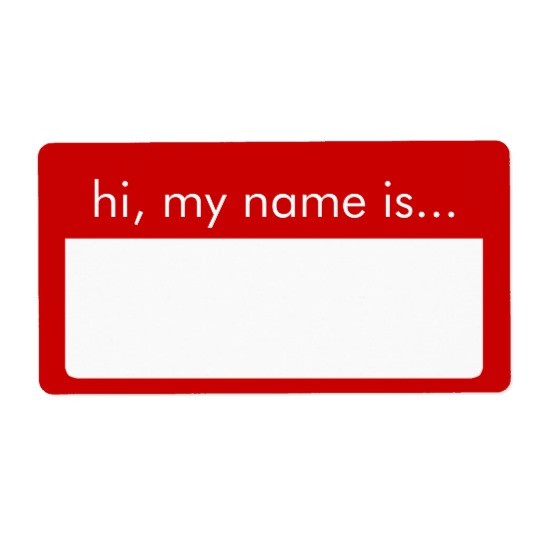Hi My Name Is Red Tag Labels Zazzle Com Hello Badge
