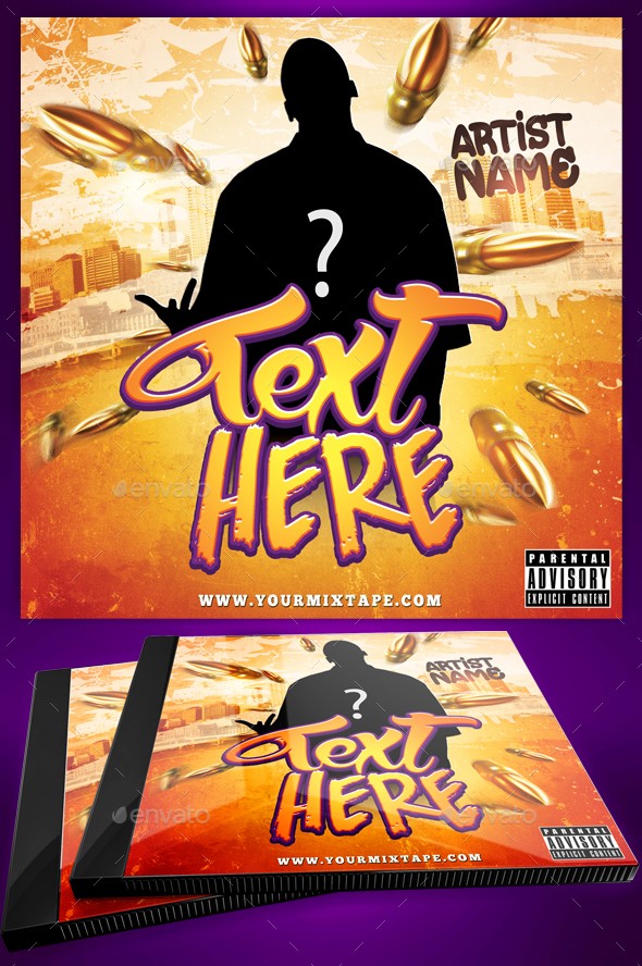 Hip Hop Mixtape CD Cover Template By Yellow Emperor GraphicRiver Cd Templates
