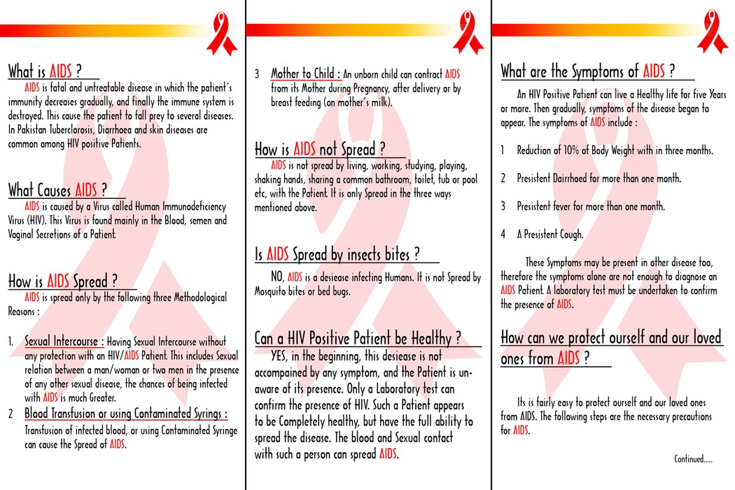 Hiv Aids Flyer Juve Clique27 Com Brochure Templates