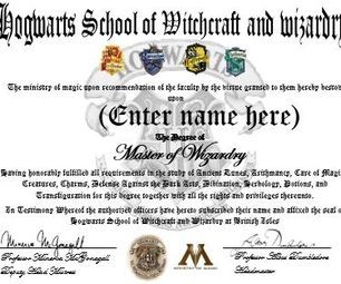 Hogwarts Graduation Certificate Template