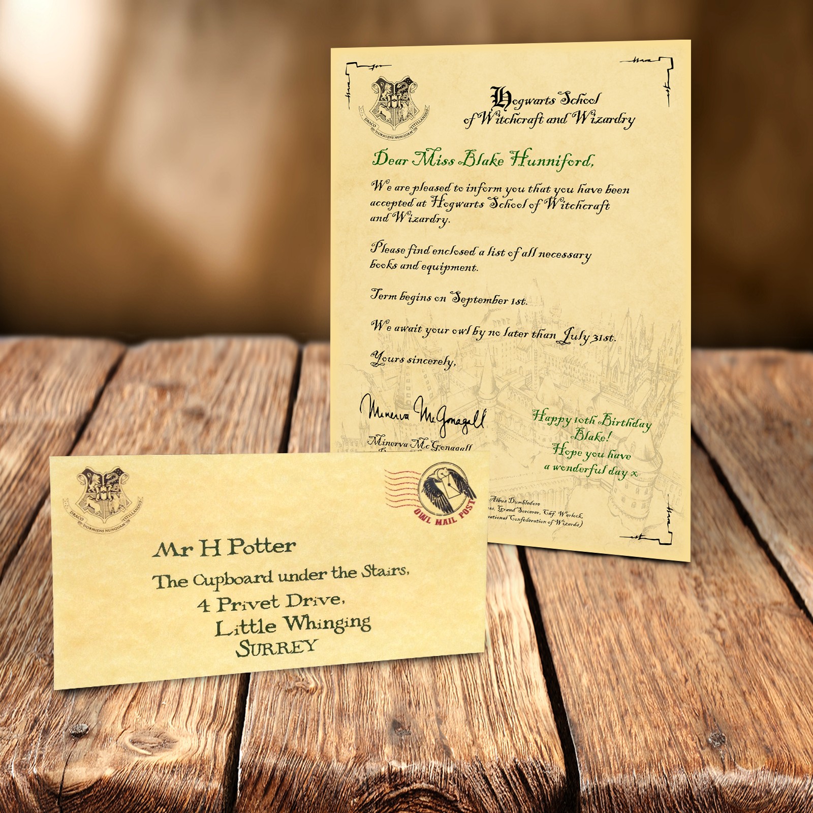Hogwarts Letter Personalised Harry Potter Gift Express Ticket EBay Make Your Own