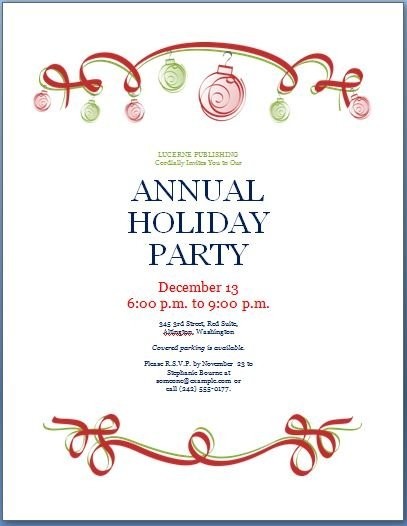 Holiday Party Announcement Org