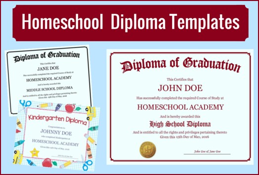 Homeschool Diploma Templates FREE For Homeschoolers Template Free