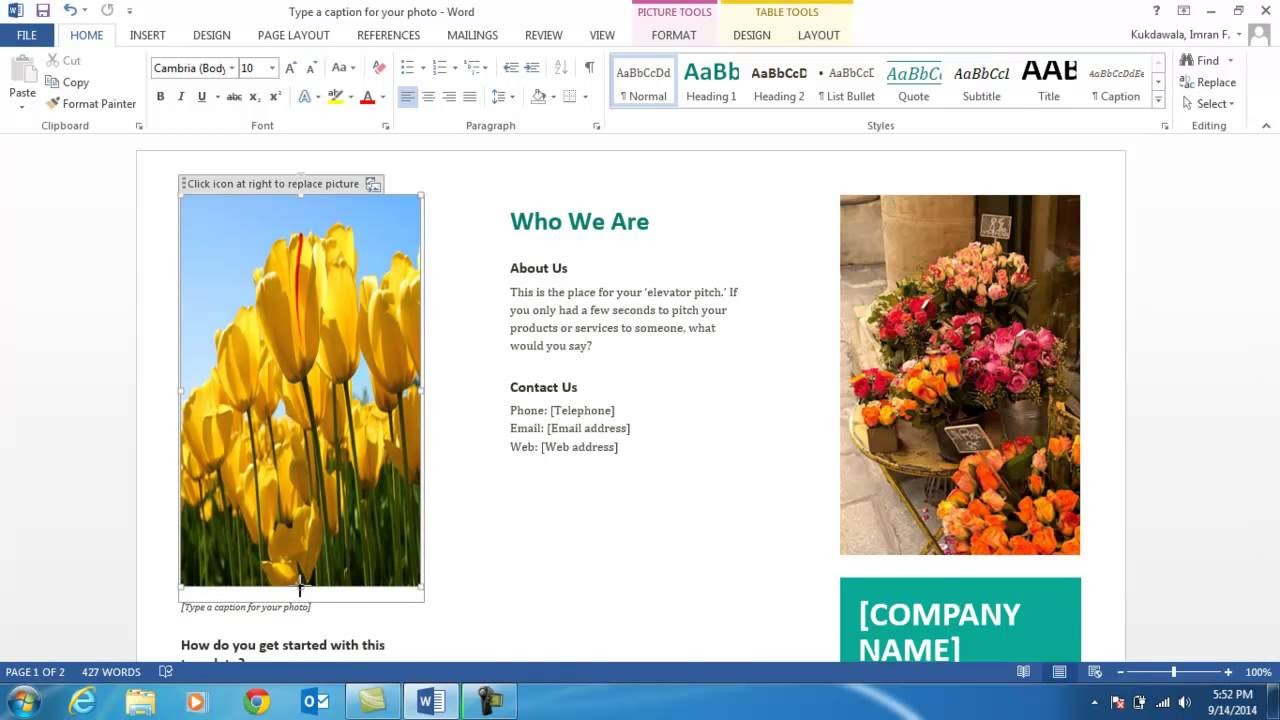 How To Create A Brochure Using MS Word 2013 YouTube Make On Microsoft