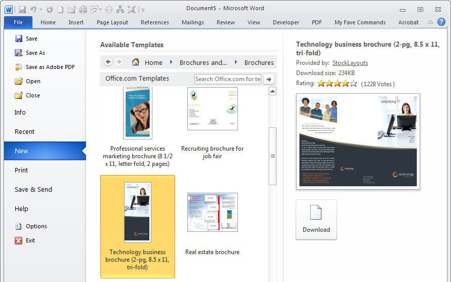 How To Design A Brochure Using Microsoft Word PCWorld Create Trifold In