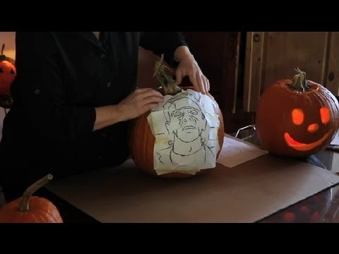 How To Draw Frankenstein On A Pumpkin Carving Crafts