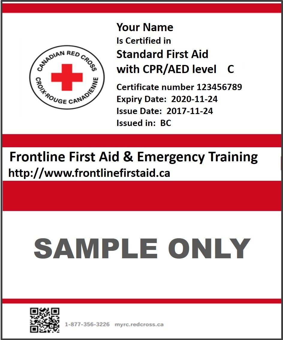How To Get A Copy Of Your Certificate Kelowna First Aid CPR Training Template