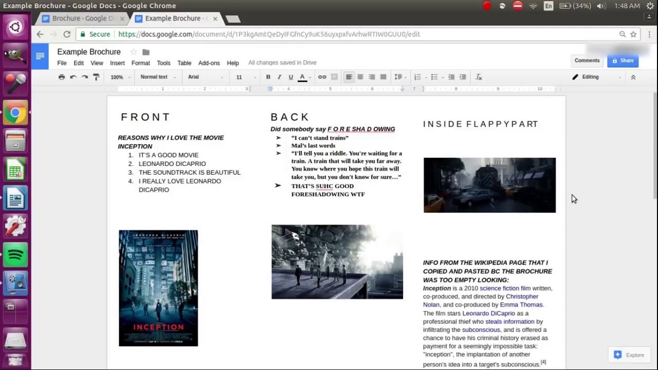How To Make A Brochure On Google Docs YouTube Double Sided Template