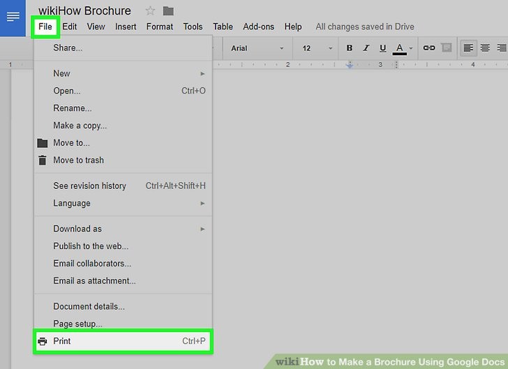 How To Make A Brochure Using Google Docs WikiHow 3 Fold On