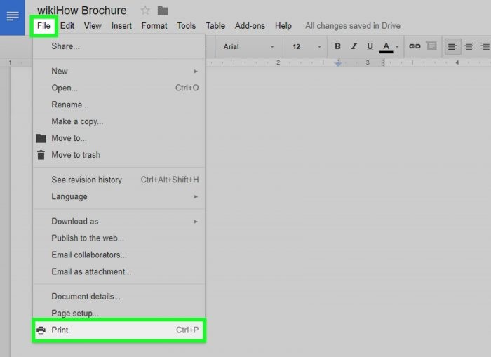 How To Make A Brochure Using Google Docs Wikihow For Tri Format