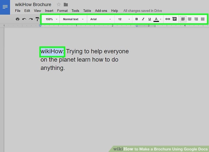 How To Make A Brochure Using Google Docs WikiHow On