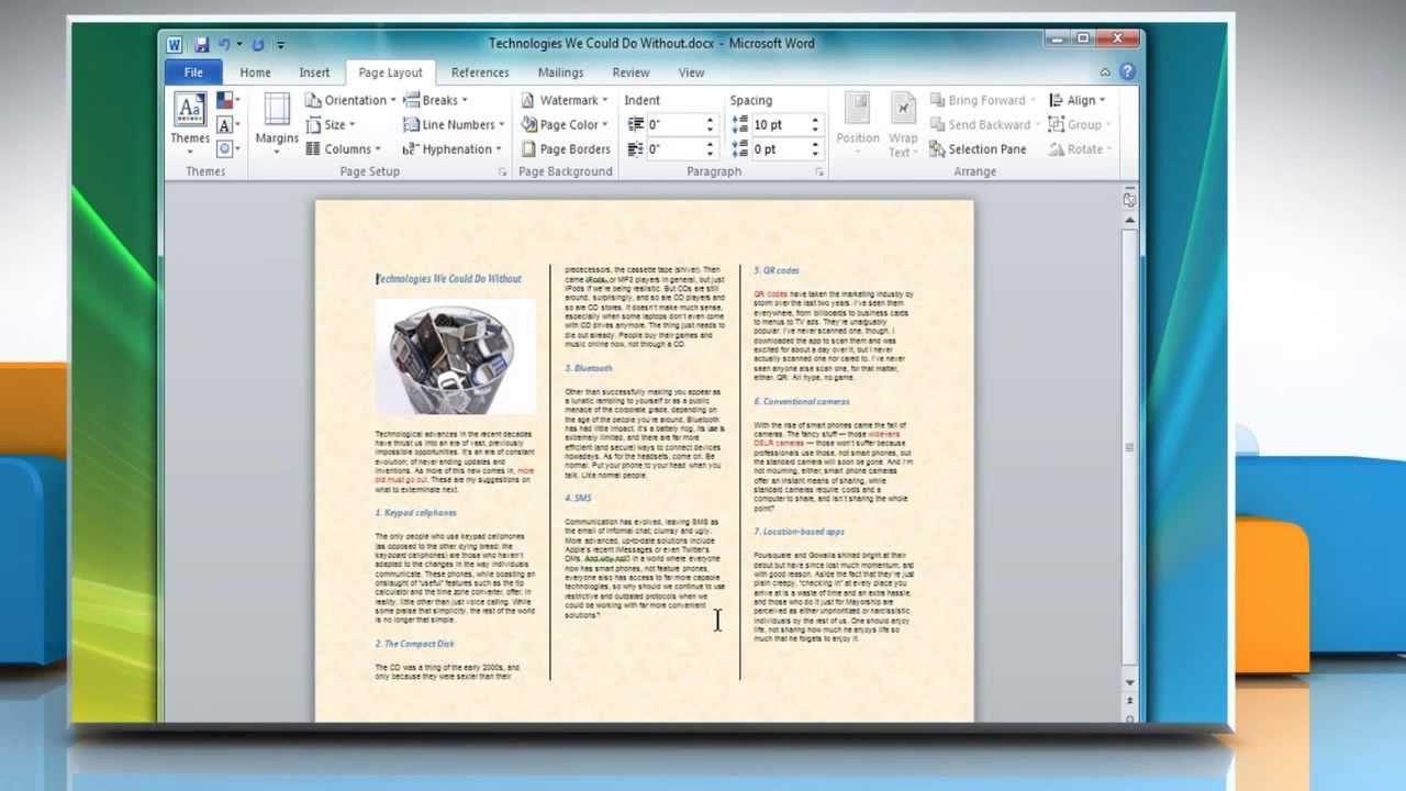 How To Make A Tri Fold Brochure In Microsoft Word 2007 YouTube Template